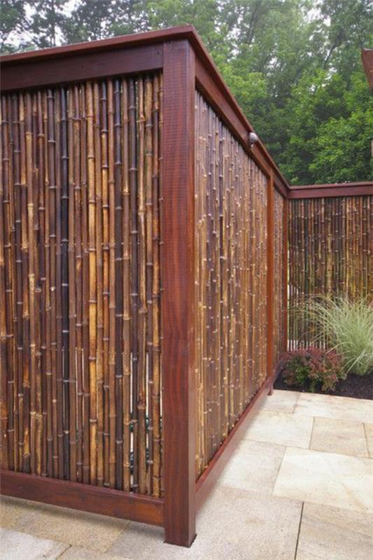 ξύλινο φράχτη κήπο οπτικό αποτέλεσμα