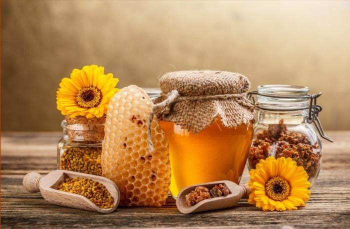 μέλι υγιεινό δοχείο μελιού κουτάλι μέλι χρυσή αξία κουτάλι ντεκό