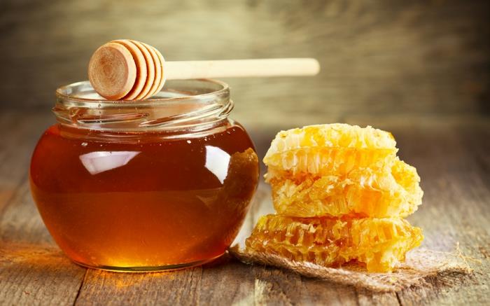 μέλι υγιεινό δοχείο μελιού κουτάλι μέλι