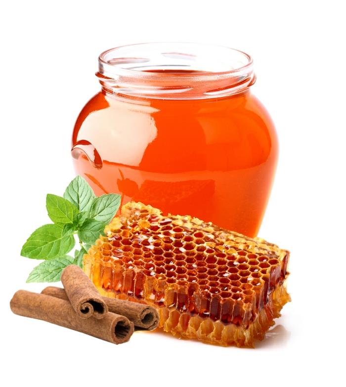 μέλι υγιεινό με τσάι μέντα