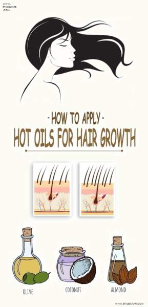 Masažas karštu aliejumi plaukų augimui