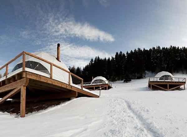 οικολογικό ξενοδοχείο igloo Άλπεις σκηνές πολυτελών ξενοδοχείων