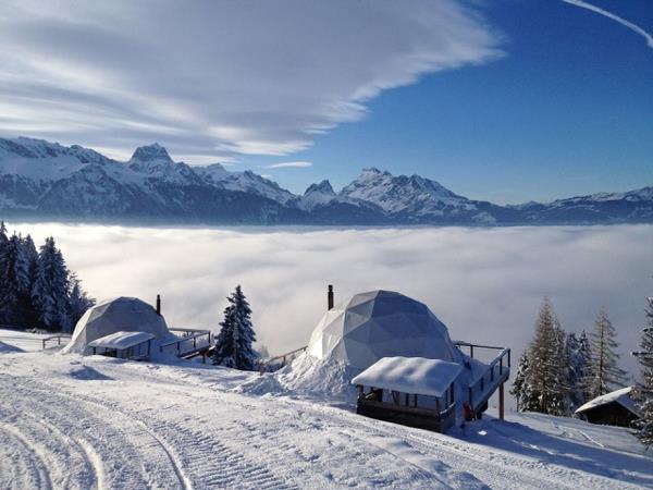 ξενοδοχείο iglus Άλπεις βουνά χιονιού
