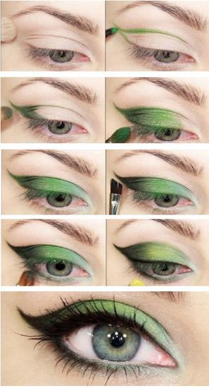 Kaip pasidaryti žalių akių makiažą