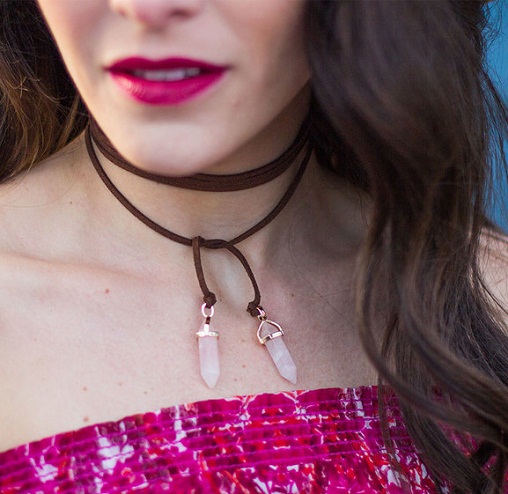 „Suede Wrap Cord Choker“
