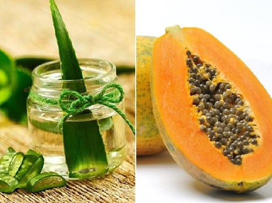 Yüz Saçları için Aloe vera ve Papaya