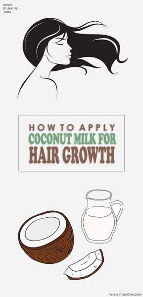 kokoso pienas plaukų augimui