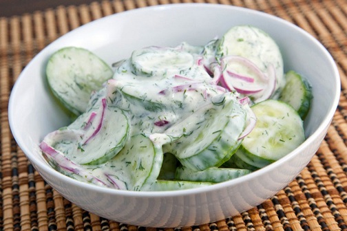 Kilo kaybı için salatalık salatası