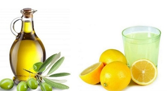 kepek için limon ve zeytinyağı