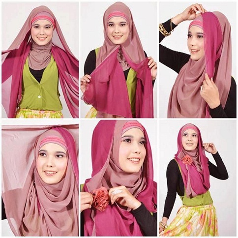 Pashmina stiliaus hidžabas