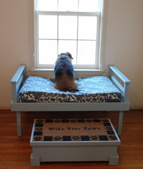 φτιάξτε το δικό σας κρεβάτι για σκύλους στο παράθυρο με θέα