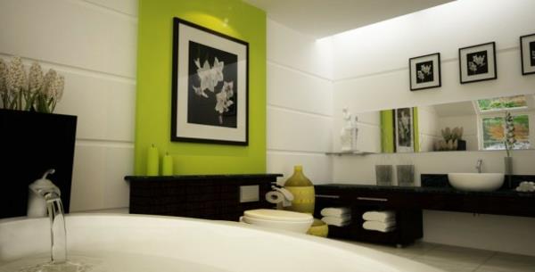 υγιεινή στο μπάνιο μήλο πράσινα πάνελ τοίχου