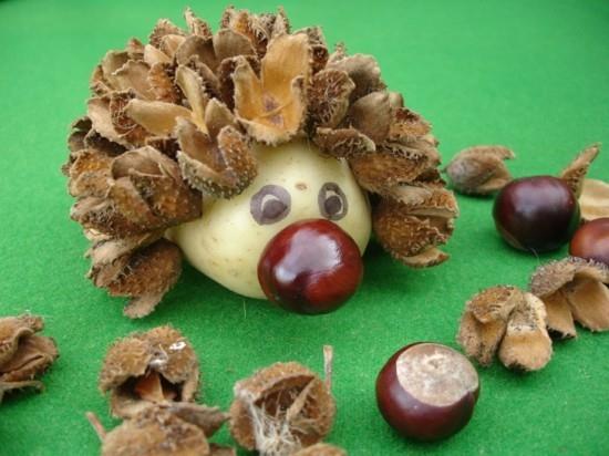 Hedgehog tinker φτιάξτε μόνοι σας διακοσμήσεις φθινοπώρου