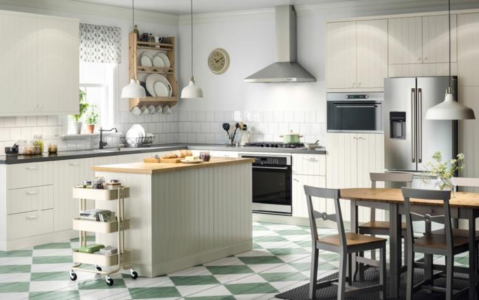 κουζίνες ikea κρέμα λευκά ντουλάπια κουζίνας πρόσοψη κουζίνα νησί τραπεζαρία