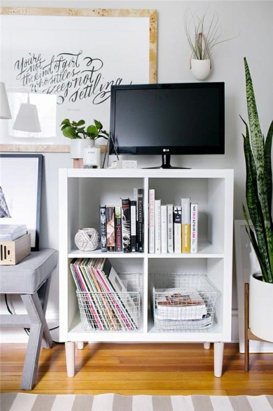 ikea shelf kallax wall cat TV