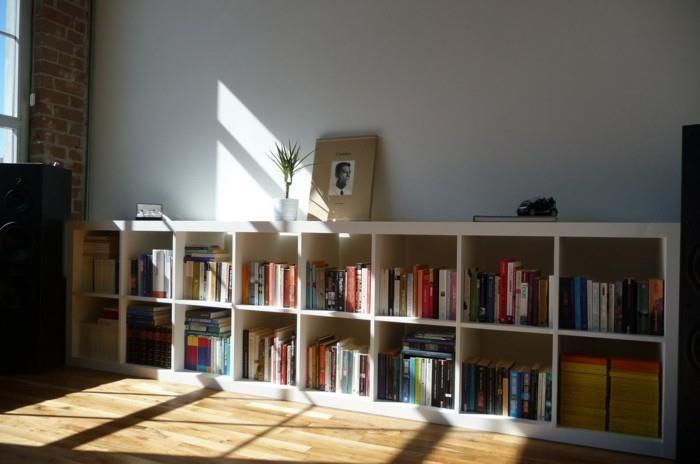 ράφι ikea kallax πάγκος τοίχου