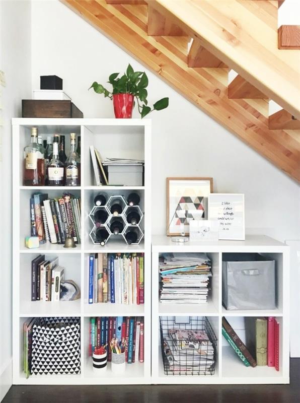 ikea ράφι kallax ντουλάπα βινύλιο δίσκους κάτω από τις σκάλες