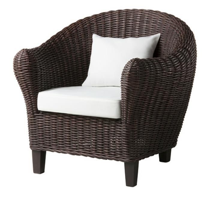 πολυθρόνα ikea επικαλυμμένη καρέκλα μαύρο καφέ φυσικά υλικά rattan harads