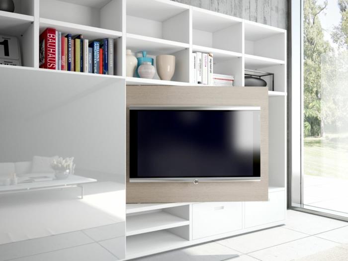 μονάδα τοίχου ikea λευκά μπροστινά ράφια ντουλάπια flexus biellesse