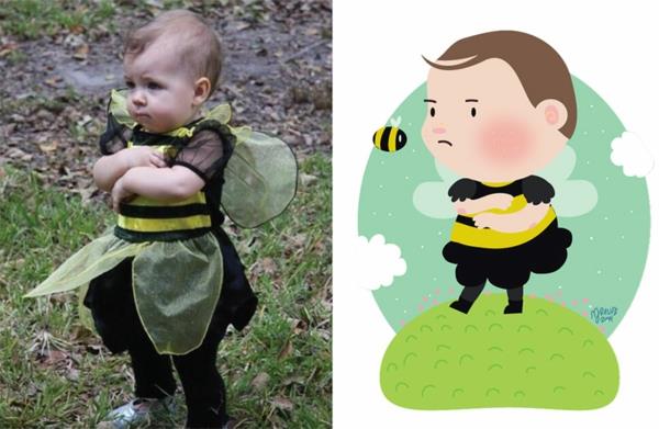 εικονογράφηση μωρό φωτογραφία μέλισσα
