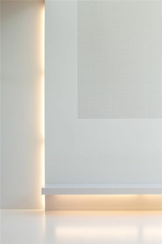 έμμεσος φωτισμός τοίχος λευκός φωτεινός τοίχος σχεδιασμός μοντέρνος