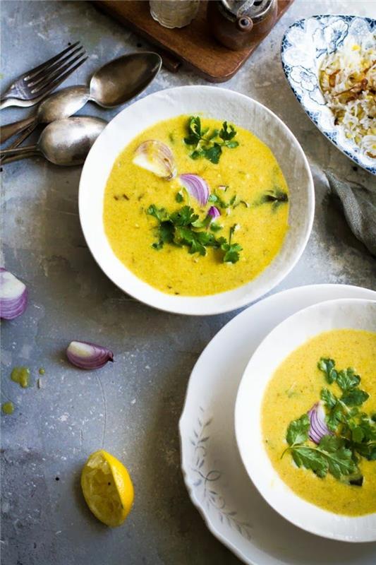 Ινδικές σπεσιαλιτέ γιαούρτι σούπα Ινδικά μπαχαρικά