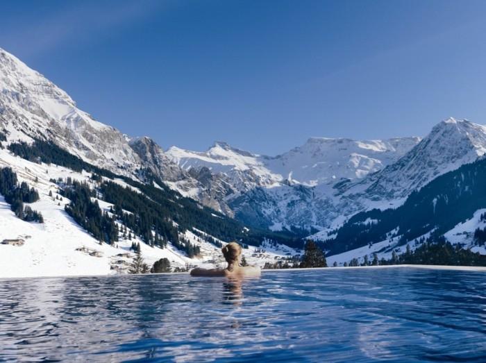 πισίνα υπερχείλισης Cambrian Adelboden Hotel στην Ελβετία