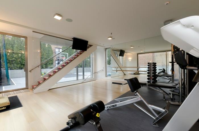 εσωτερική διακόσμηση σπίτι γυμναστήριο εσωτερικές σκάλες όμορφες ιδέες διαβίωσης