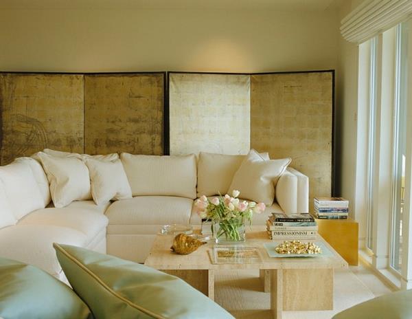 εσωτερικές ιδέες σχεδιασμού αιγυπτιακού στυλ χρώματος τόνους χρυσό δωμάτιο διαχωριστικό οθόνης σαλόνι καναπές