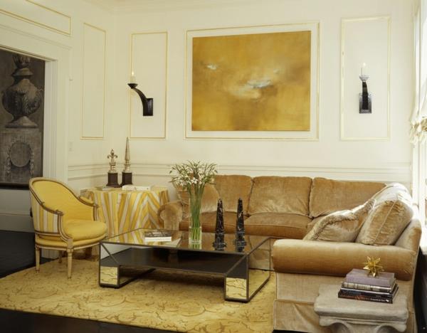 εσωτερικές ιδέες σχεδιασμού αιγυπτιακού στυλ χρώματος τόνους χρυσός καναπές σαλονιού επικαλυμμένα έπιπλα