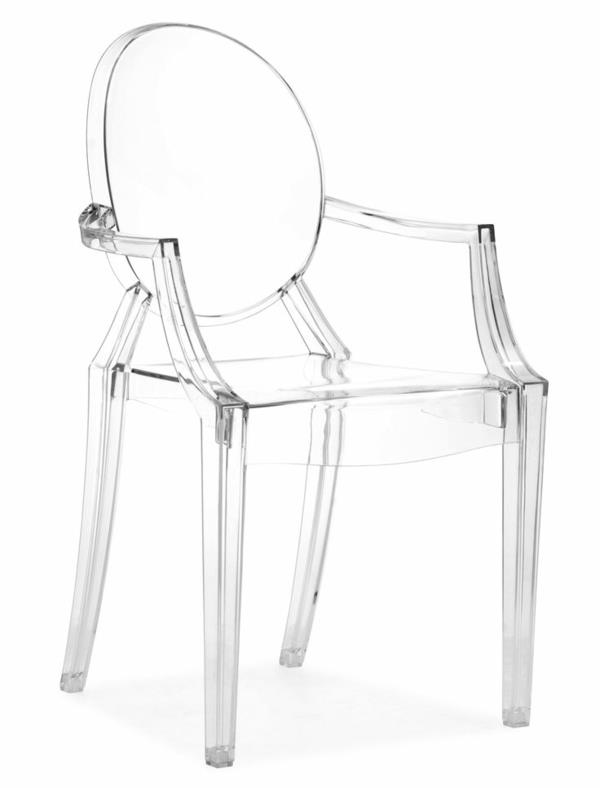 ιδέες εσωτερικού σχεδιασμού διαφανείς έπιπλα ακρυλικές καρέκλες Xandra Arm Chair