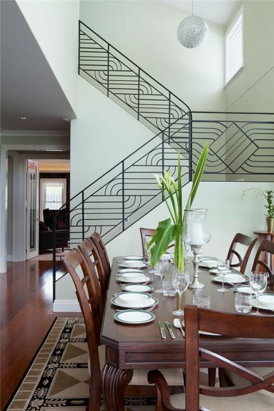 εσωτερική διακόσμηση εσωτερικές σκάλες banister art deco στυλ