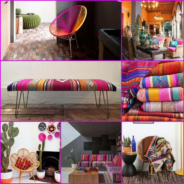 εσωτερική διακόσμηση μεξικάνικες ιδέες διακόσμησης σχεδιασμός χρώματος