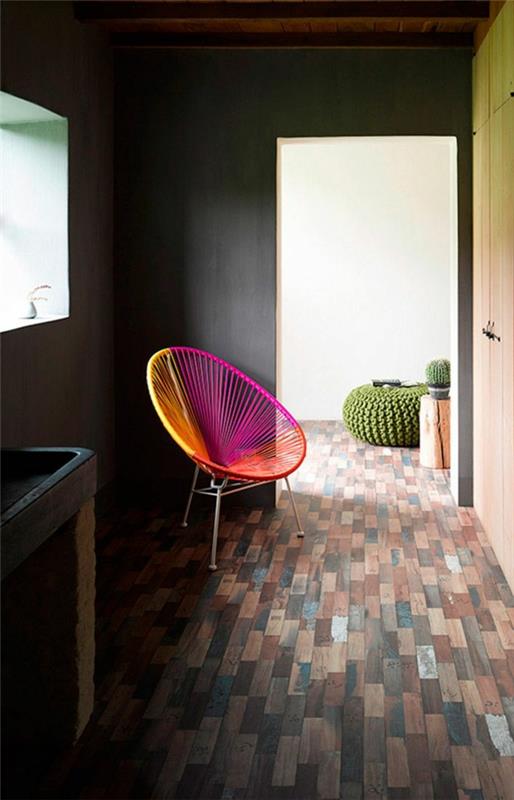 εσωτερική διακόσμηση μεξικάνικες ιδέες διακόσμησης καρέκλα φωτεινά χρώματα
