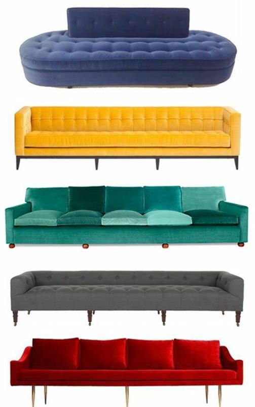εσωτερικές τάσεις σχεδιασμός σαλόνι καναπές φωτεινά χρώματα