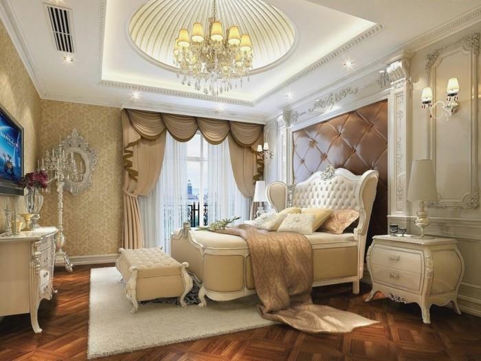 εσωτερικές ιδέες διακόσμησης υπνοδωμάτιο αραβικό στιλ όμορφο ταβάνι