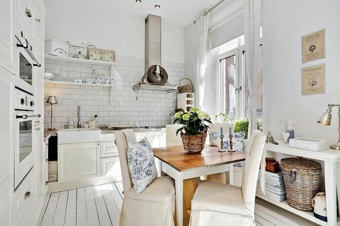 εσωτερική διακόσμηση ιδέες επίπλωσης κουζίνας ξύλινο δάπεδο σκανδιναβικού σχεδιασμού