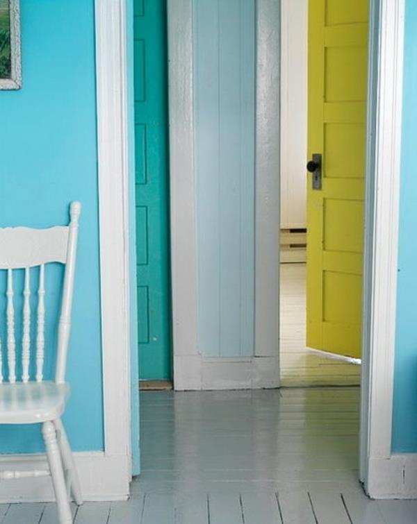 εσωτερικές πόρτες χρώματα τοίχων φτηνές ιδέες μοντέρνο φρέσκο ​​χρώμα