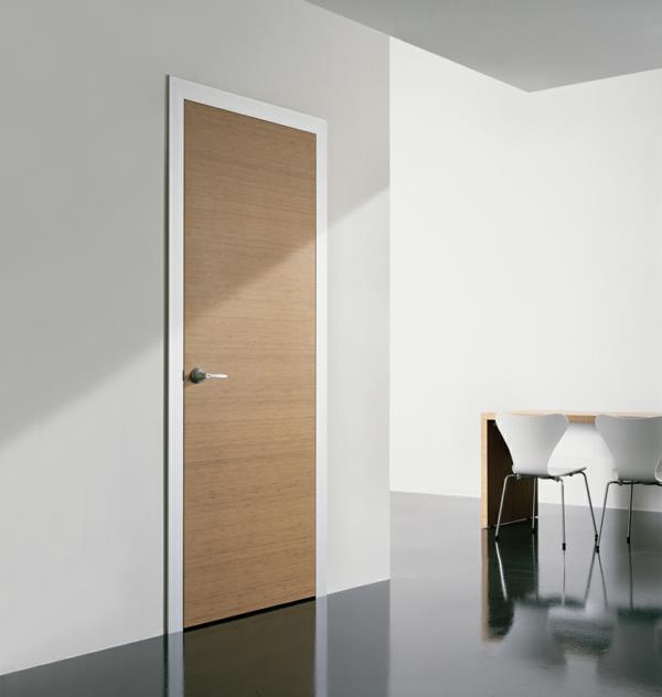 εσωτερικές πόρτες ξύλο απλός κομψός σχεδιασμός ελαφρύς τοίχος