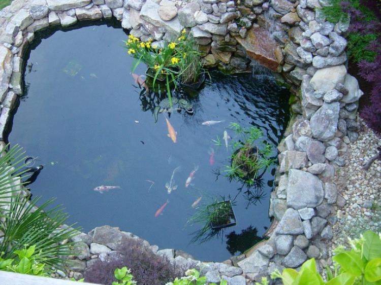 εμπνευσμένη λίμνη κήπου εικόνες ιδέες κήπου λίμνη με ψάρι λιμνούρι ψαριών