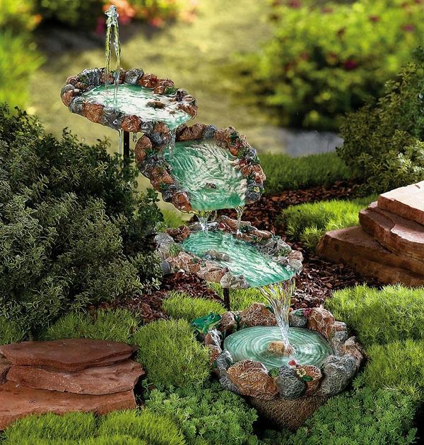 εμπνευσμένες ιδέες κήπου που ρέουν τη στάθμη του νερού
