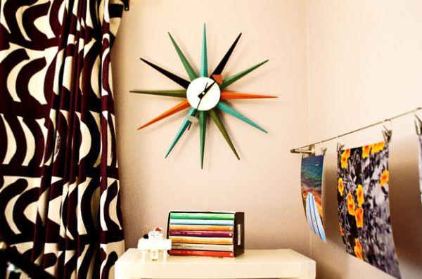 εμπνευσμένος ο Τζορτζ Νέλσον σχεδιάζει ρολόι τοίχου πολύχρωμο στο φυτώριο