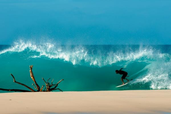 καλλιτεχνική σκηνή φωτογραφίας surfer sea