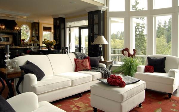 ενδιαφέροντα δροσερά χρώματα στο εσωτερικό σχέδιο λευκό καναπέ σαλόνι