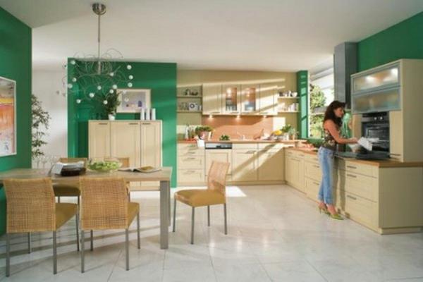 ενδιαφέρον χρωματικό σχέδιο πράσινα ψάθινα έπιπλα