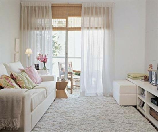 εσωτερική διακόσμηση ιδέες σπιτιού θηλυκό σαλόνι λευκό φωτεινό