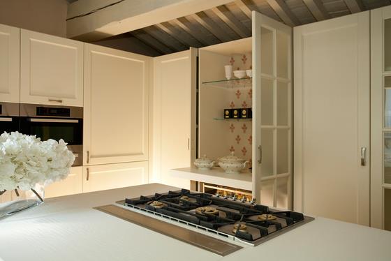 ιταλική σχεδίαση κουζίνα λευκό ξύλο μασίφ arthesi χάρη m