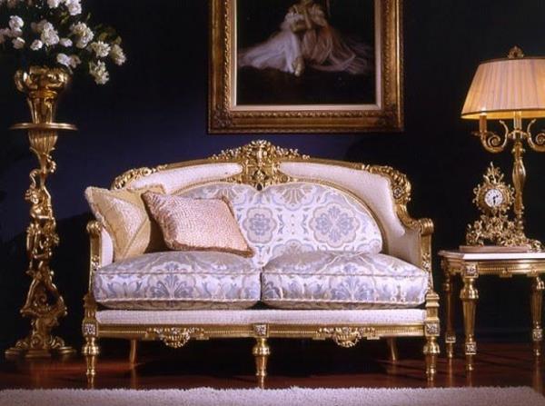 ιταλικά έπιπλα ροζ μεταξωτός καναπές
