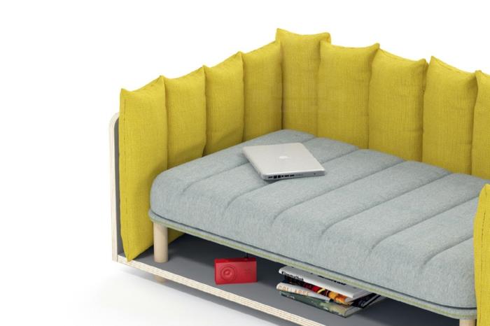 ιταλικά επικαλυμμένα έπιπλα μικρός καναπές re cinto με αποθηκευτικό χώρο