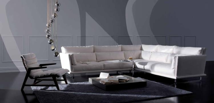 ιταλικός καναπές έπιπλα ιταλικής σχεδίασης επικαλυμμένα με λευκό χρώμα